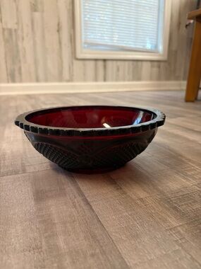 Avon 1876 Cape Cod Ruby Red Serving Bowl